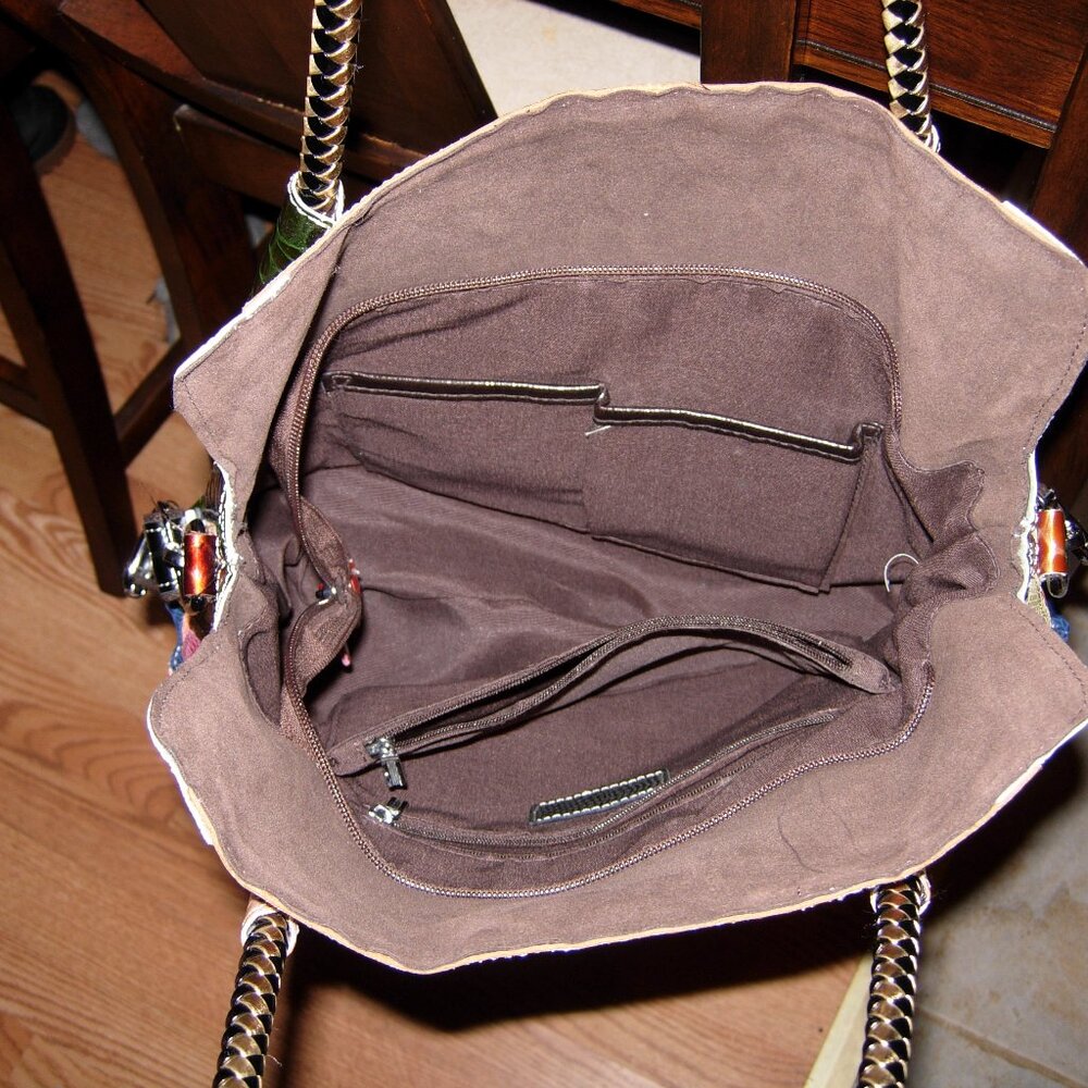 Multicolor Patchwork Patent Leather Snakeskin Pri… - image 4